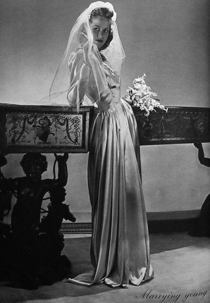 1940s br Vintidž fotografija: Venčanice