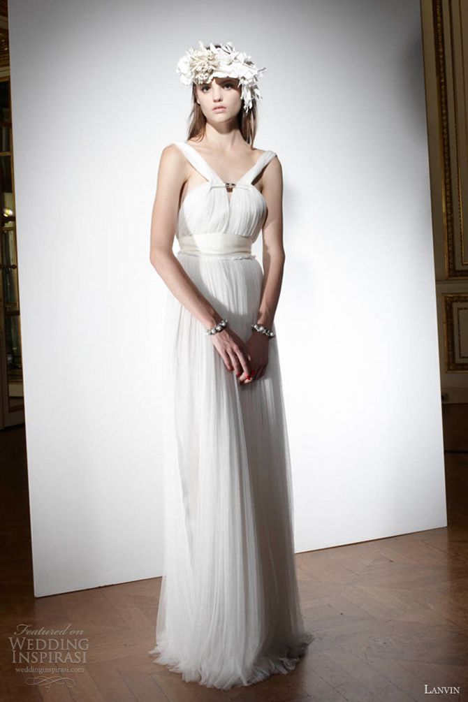 lanvin wedding dresses spring 2013 draped grecian bridal gown Lanvin na sofisticiran način