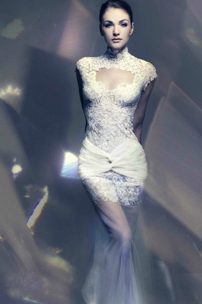 orkalia 2013 bridal couture lace wedding dress cap sleeves Venčanica dana: Haljina Orchid Ganji 