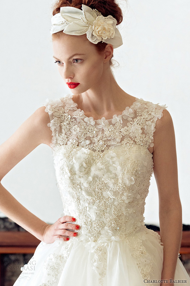 charlotte balbier 2014 rose sleeveless wedding dress close up bodice Charlotte Balbier: Modna inspiracija za venčanje