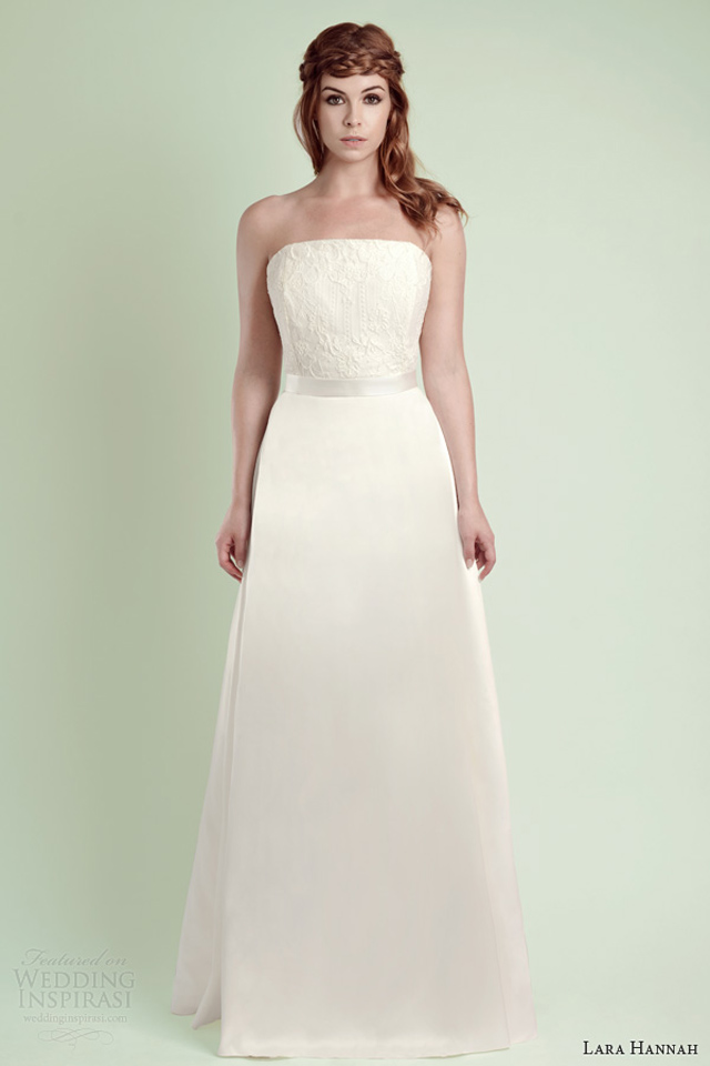 lara hannah wedding dress 2014 rain strapless bridal gown Lara Hannah: Magična kolekcija