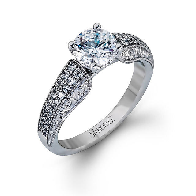 18 round cut engagement rings simon g Vereničko prstenje sa jednim kamenom