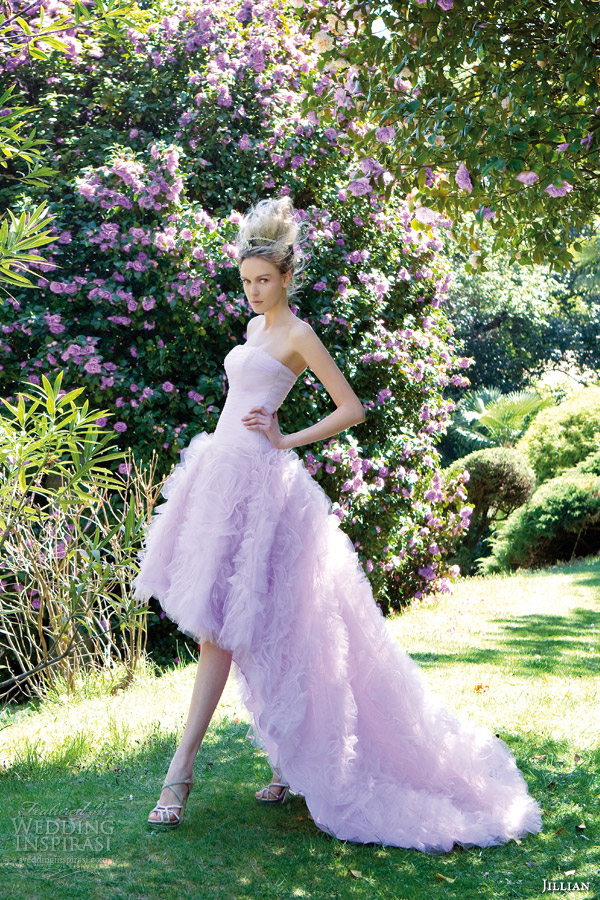 jillian sposa 2014 strapless high low color wedding dress purple lilac lavender style 95823 Jillian: Romantika na dohvat ruke