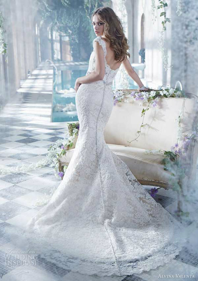 alvina valenta wedding dress spring 2014 lace gown style 9412 Venčanica dana: Romantična čipka