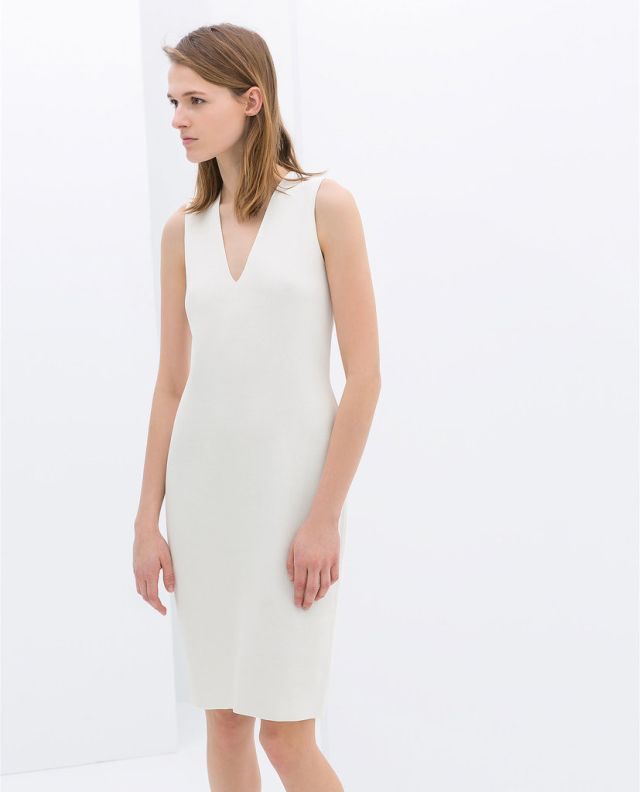 Zara White Sheath Dress2 Šta sve možete nositi na venčanju umesto venčanice