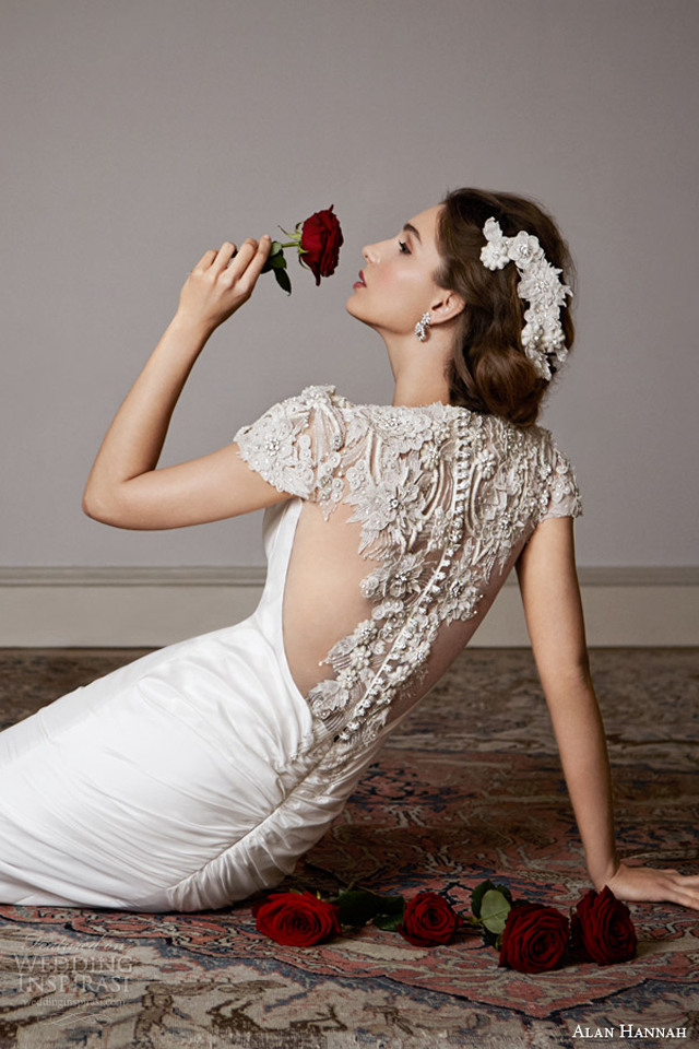 alan hannah 2014 gwyneth wedding dress illusion back beaded detail Alan Hannah: Elegancije i glamura na pretek 