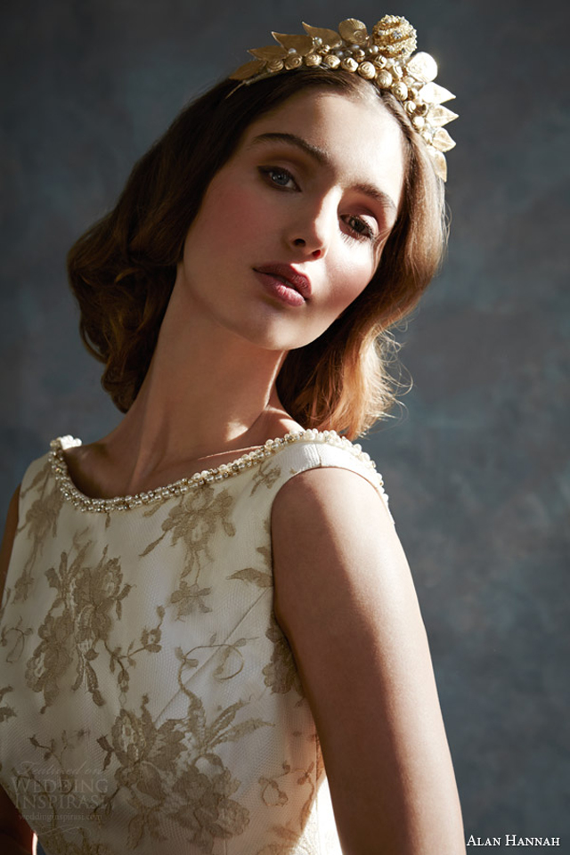 alan hannah bridal 2014 timeless beauty betttie sleeveless wedding dress byzantium tiara Alan Hannah: Elegancije i glamura na pretek 