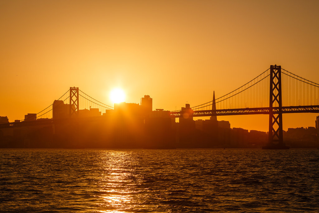 Golden Gate Bridge Najlepši zalasci sunca u Kaliforniji