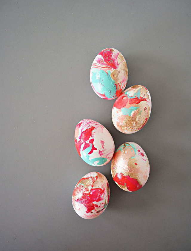 Nail Polish Eggs Jednostavne ideje za šik uskršnja jaja