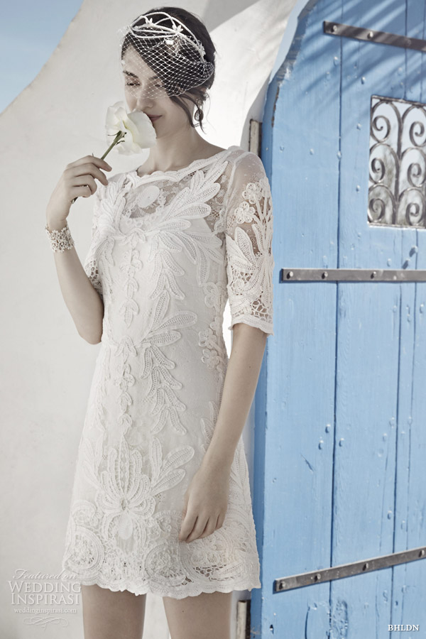 bhldn bridal spring 2014 cactus flower short shift wedding dress sleeves Venčanice inspirisane morem u Grčkoj