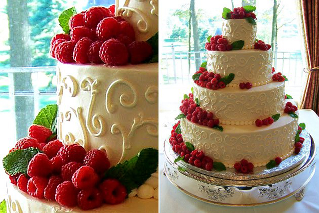 embedded raspberry wedding cake Mladenačke torte za ovo proleće 