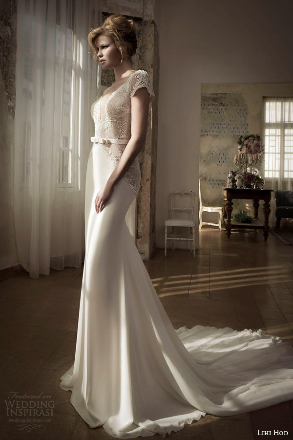 lihi hod wedding dress spring 2014 lay gown cap sleeves Venčanje iz snova: Venčanice Lili Hod 