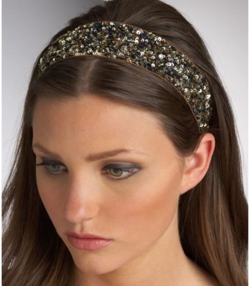 Great hairstyles with wide sparkling headband  Najlepše frizure sa rajfovima