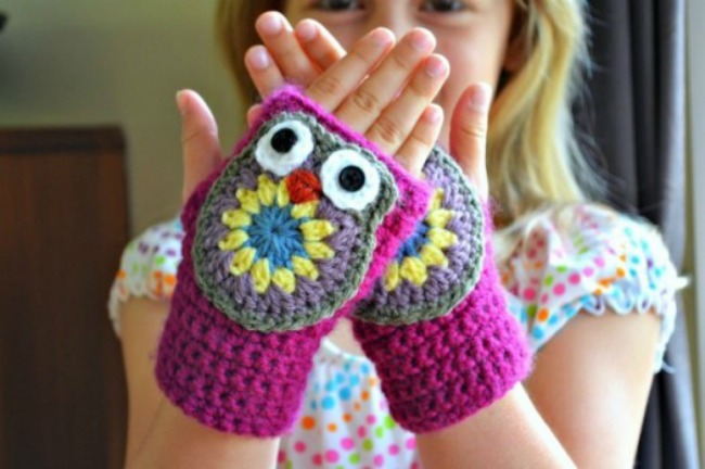 rukavice3 Najlepše pletene rukavice za devojčice
