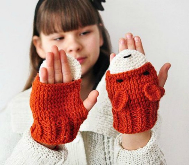 rukavice6 Najlepše pletene rukavice za devojčice