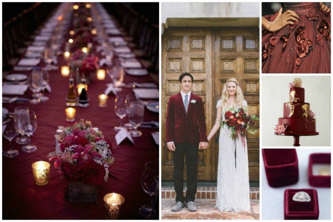 crveno vino 6 Dekoracija venčanja: Obojite venčanje u boju 2015. godine