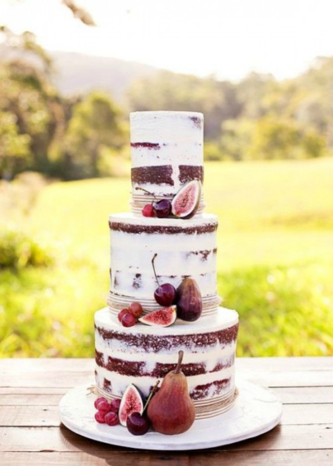 svadbene torte ukrasene vocem 8 Svadbene torte ukrašene voćem