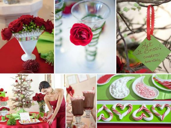 crveno zelena dekoracija Venčanje u boji ljubavi