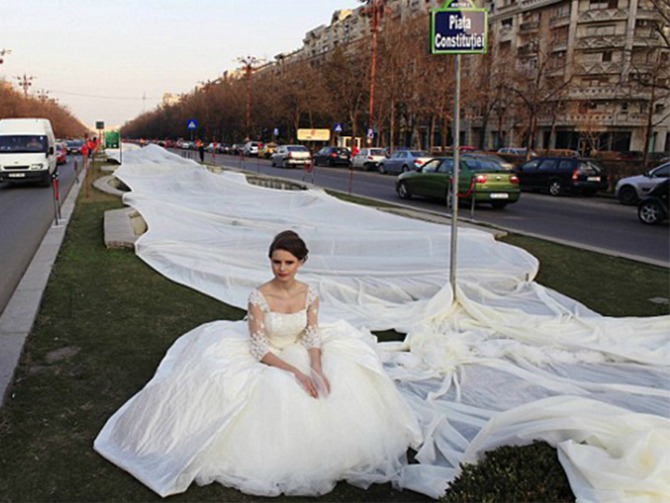 najduža venčanica na svetu Venčanice teške preko stotinu kilograma