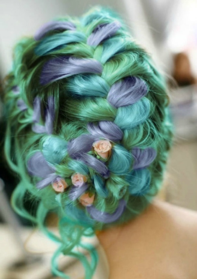 šarena boja kose1 Da li biste imali hrabrosti da ispoštujete ovaj trend na venčanju?