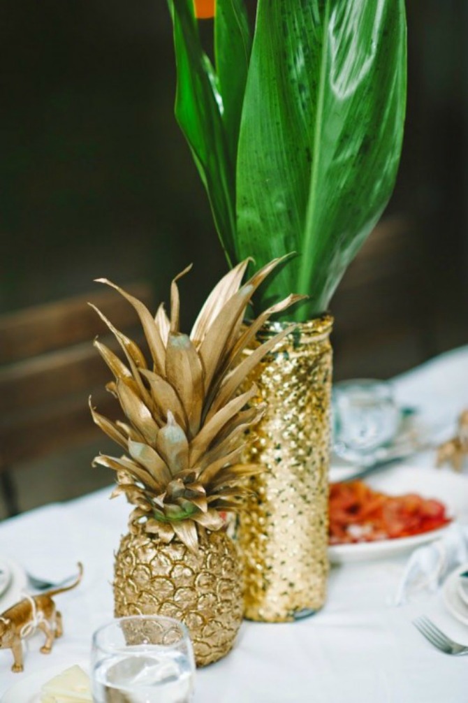 anans kao dekoracija za venčanje11 Ananas kao najlepša dekoracija za letnje venčanje