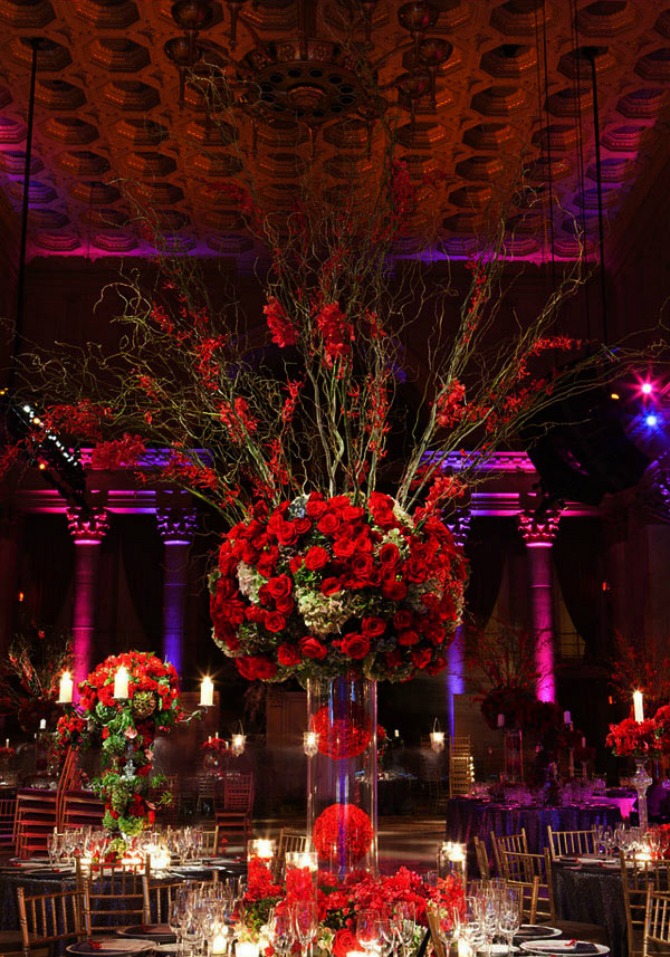 crvene ruže3 Crvene ruže kao glavna dekoracija na venčanju