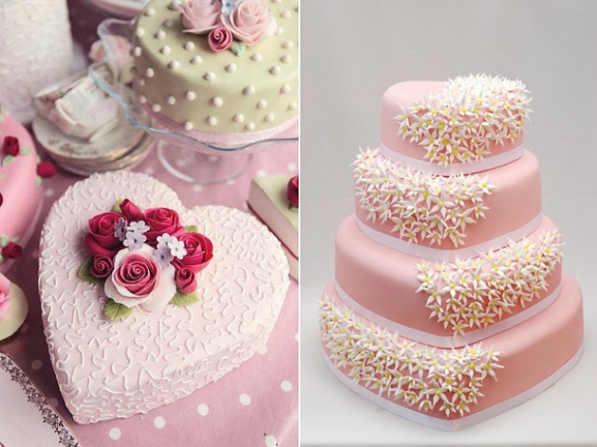svadbena torta u obliku srca Mladenačke torte u obliku srca