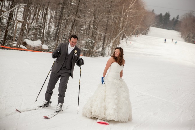 venčanje na planini skijanje1 Mladenci odlučili da se venčaju na ski stazi