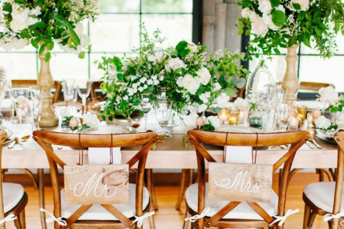 dekoracija stola za vencanje3 Dekorišite venčanje na moderan način