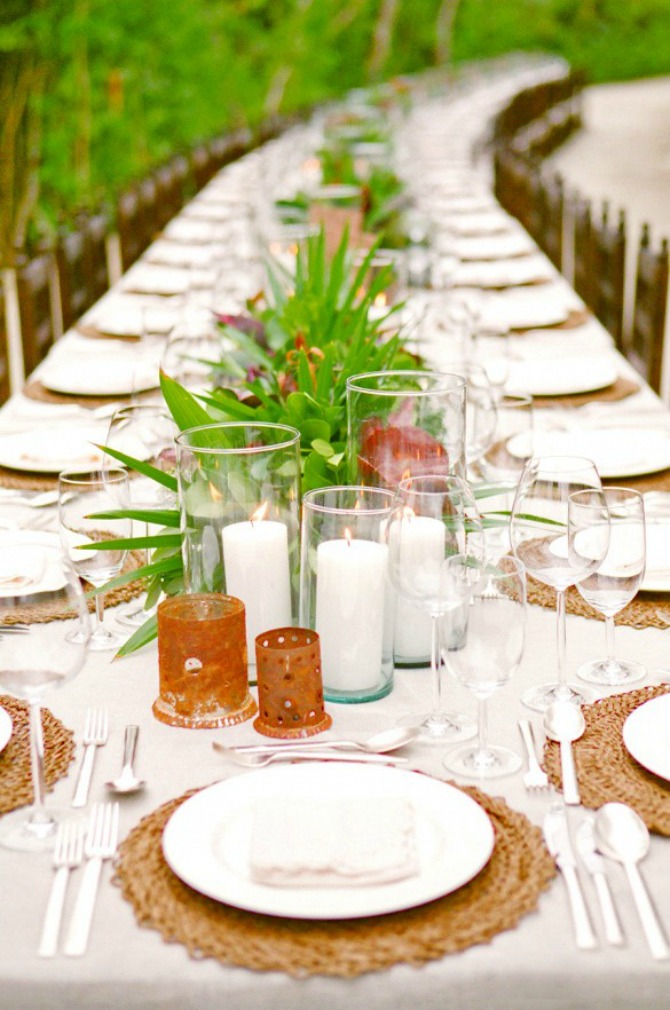 dekoracija stola za vencanje4 Dekorišite venčanje na moderan način