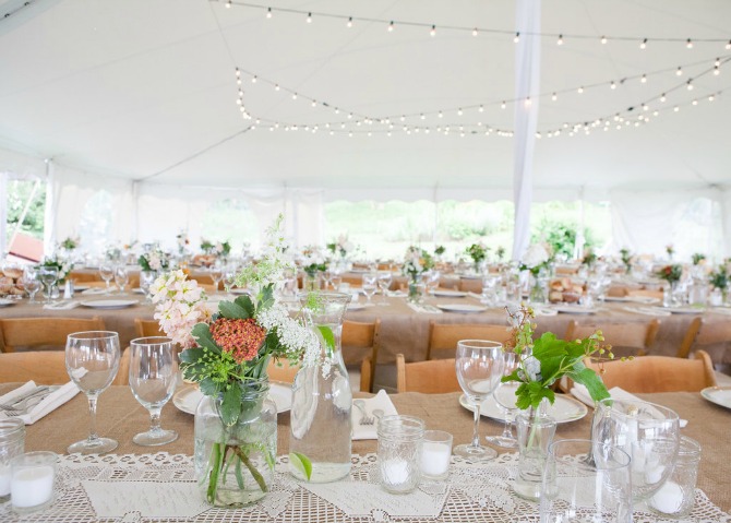 dekoracija stola Vinograd kao savršena lokacija za venčanje