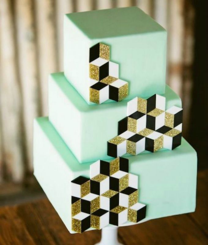 geometrijske torte 5 Geometrijski pravilne svadbene torte