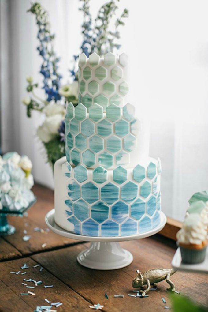 geometrijske torte 6 Geometrijski pravilne svadbene torte