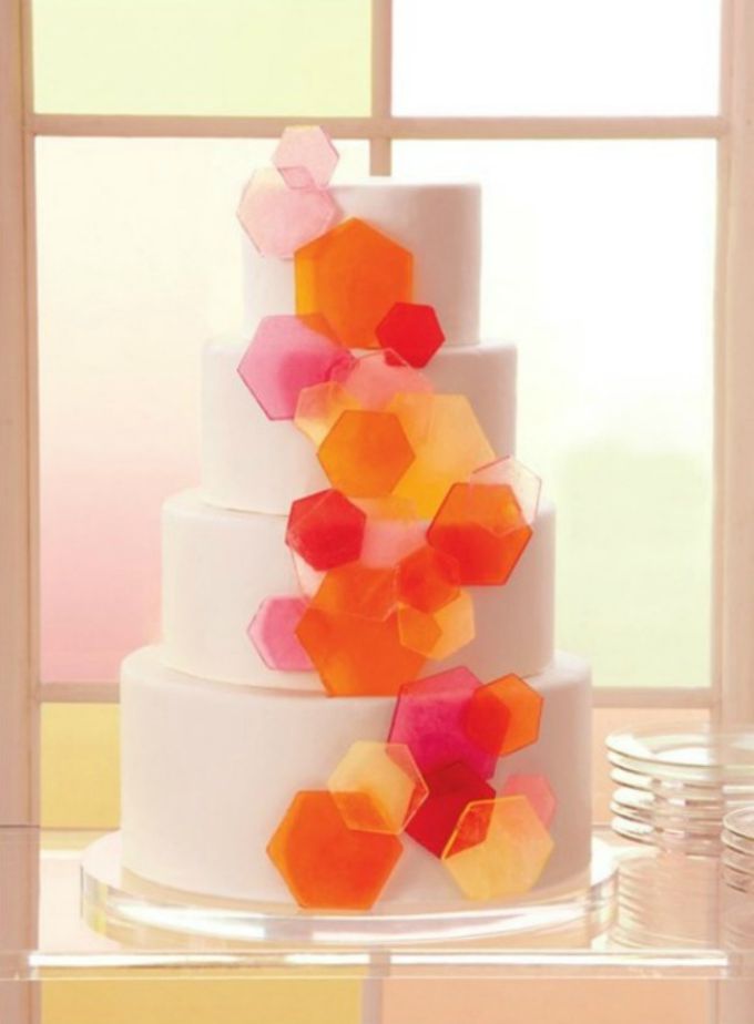 geomterijske torte 4 Geometrijski pravilne svadbene torte