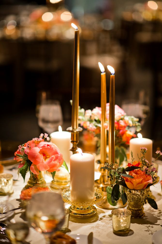 wedding golden tones Bajkovite ideje za dekoraciju stolova