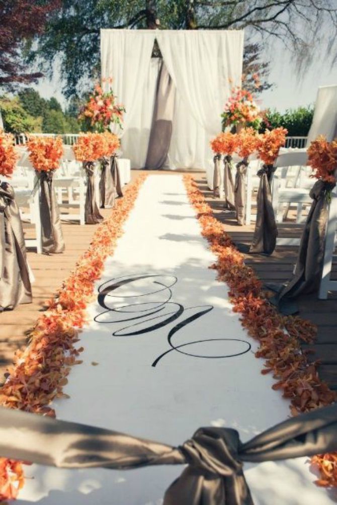ideje za vencanje opalo lisce2 Opalo lišće kao dekoracija na venčanju