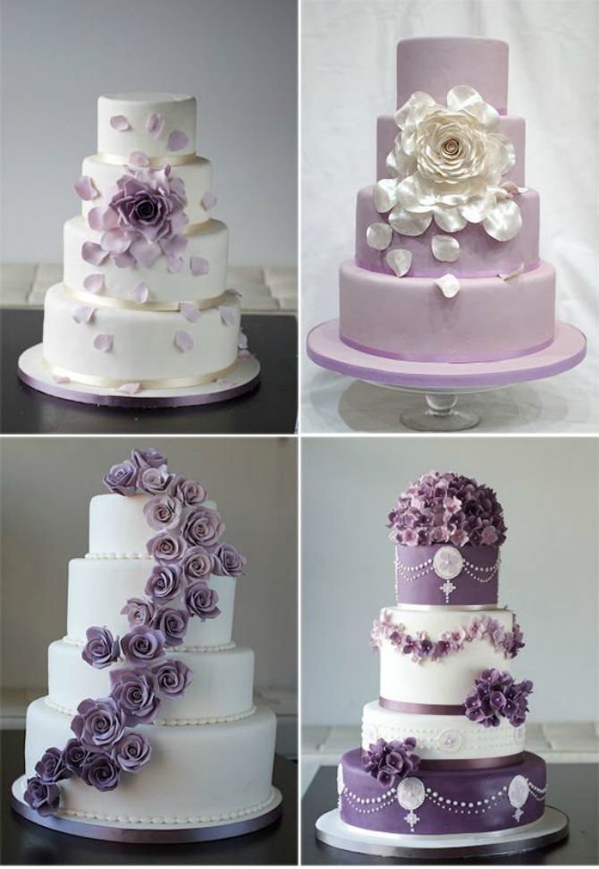 mladenacka torta Obojite venčanje ljubičastom bojom