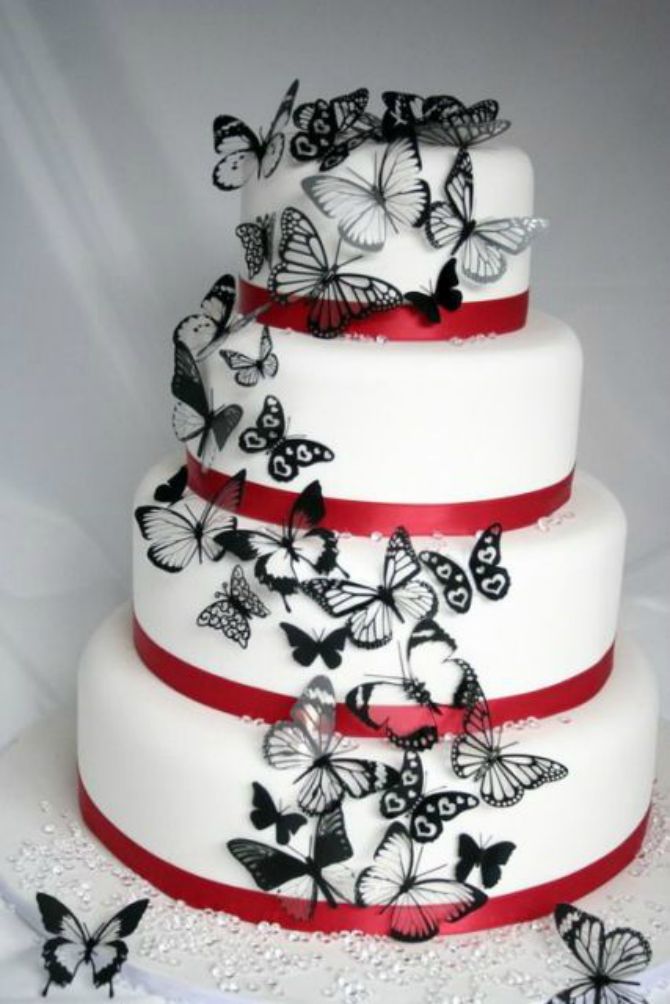 mladenačke torte ukrašene lepitirma1 Mladenačke torte ukrašene leptirima