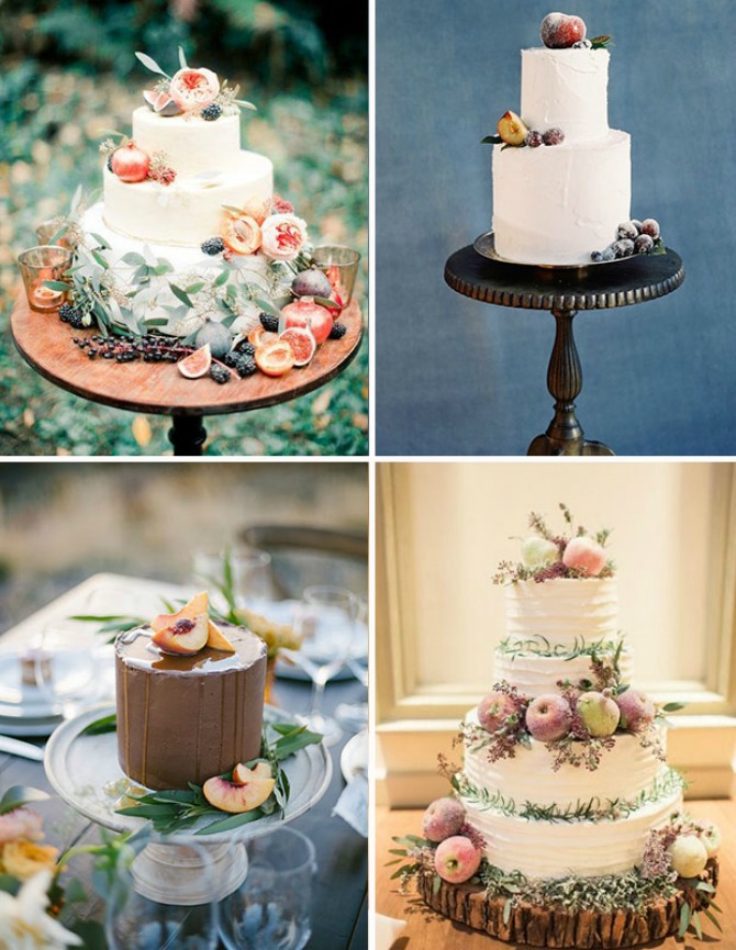 mladenacke torte ukrasene vocem Umesto cvećem venčanje dekorišite voćem