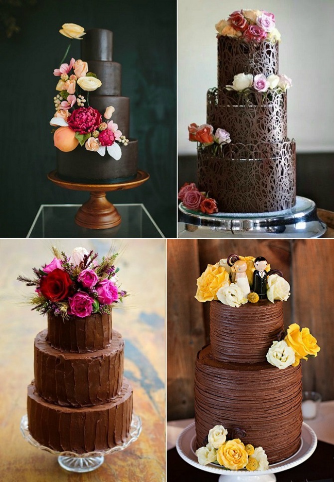 cokoladne svadbene torte Ideje da čokoladom ukrasite venčanje