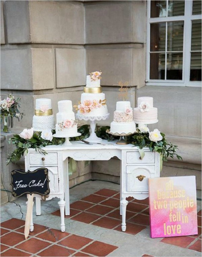 torta4 Na koje načine možete da ukrasite i aranžirate torte i dezerte na venčanju