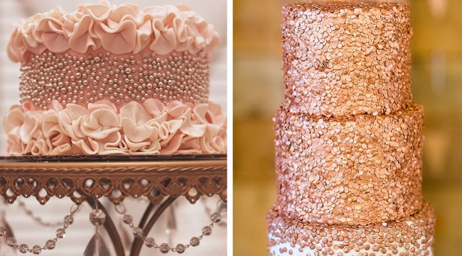 roze zlatna torta min Vaše IDEALNO venčanje u nijansi roze zlata